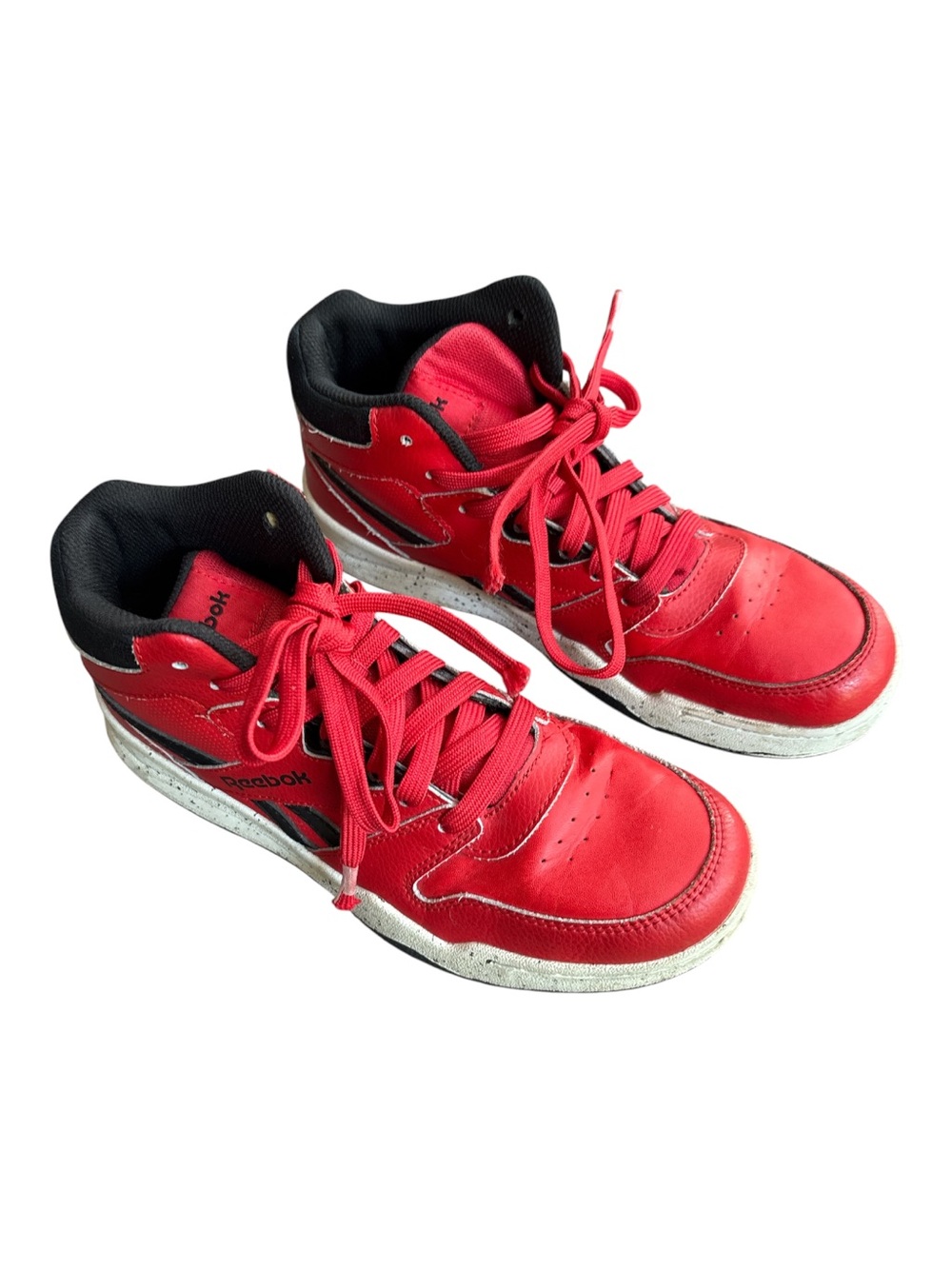 REEBOCK BB4500 COURT LOW SNEAKERS TRAINERS SPORTS SHOES RED/BLACK SIZE 5